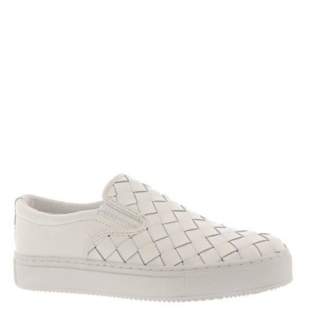 MARC FISHER LTD Calla Woven Leather Slip-On Sneakers in White - Picture 7 of 7
